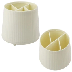 Organizer na kosmetyki 5 przegród beżowy - Leantoys