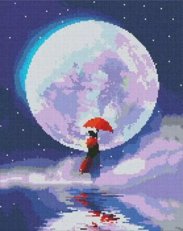 Diamentowa mozaika - Światło Księżyca 40x50cm - Ideyka