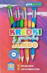 Kredki ołówkowe z gumką 12 kolorów - Penword