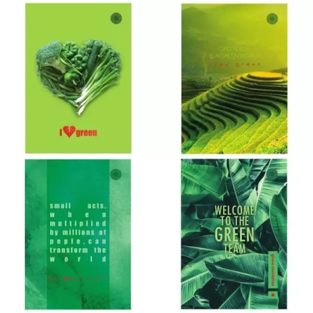 Brulion A5/96K kratka Think Green (5szt) - Ziemia Obiecana
