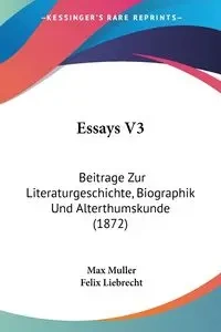 Essays V3 - Max Muller
