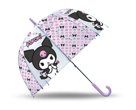 Parasolka przezroczysta Kuromi 19 cali KU00005 - Kids Euroswan
