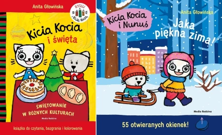 Kicia Kocia PAKIET Idą święta + czekamy na święta + piękna zima + kolorowan - Anita Głowińska
