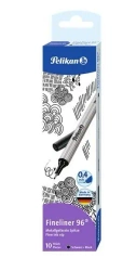 Cienkopis Fineliner 96 0,4mm czarny (10szt) - PELIKAN