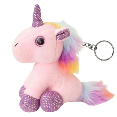 Brelok pluszowy różowy 12cm - Leantoys