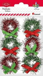 Naklejki foliowe wianki 6szt - Titanum