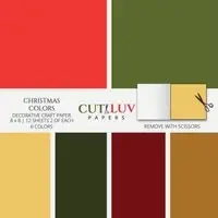 Christmas Colors Decorative Craft Paper - Cut Luv Papers