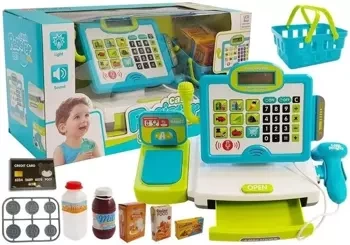 Kasa sklepowa niebieska - Leantoys