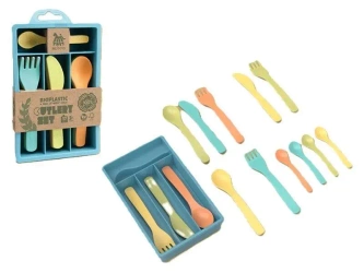Zestaw sztućców z bioplastiku w pudełku 17el - Icom