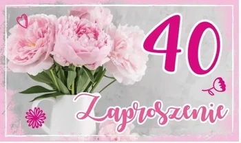 Zaproszenie Urodziny 40 (10szt) - Armin Style