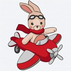 Malowanie po numerach - Little pilot Kids 25x25cm - Ideyka