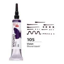 Farba aktylowa konturowa universal violet 20ml - Rosa
