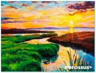 Teczka kopertowa PP A6 Rzeka - Narcissus