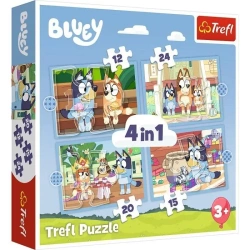 Puzzle 4w1 Bluey i jego świat - Trefl