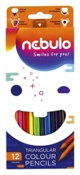 Kredki trójkątne Nebulo 12 kolorów - Panta Plast
