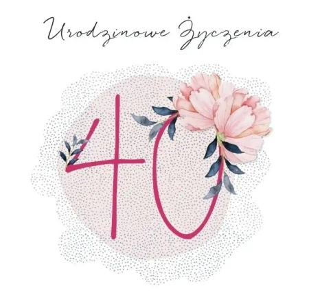 Karnet Swarovski kwadrat CL4540_PO Urodziny 40 - Clear Creations