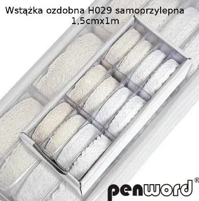 Wstążka ozdobna samoprzylepna 15mmx1m (12szt) - Penword