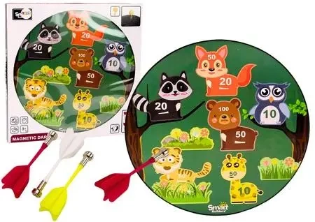 Gra zręcznościowa w rzutki zwierzątka zielona - Leantoys