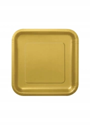 Talerzyki jednorazowe ZŁOTE 18cm (16szt.)