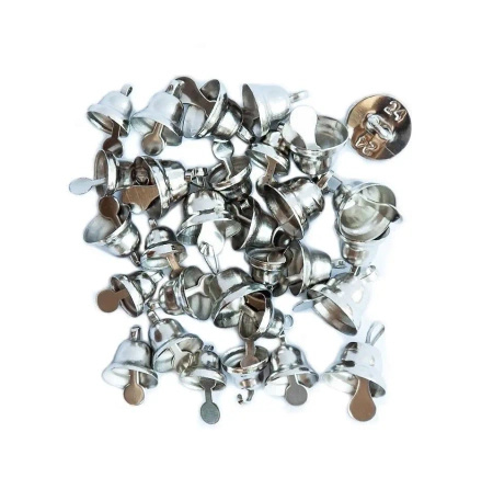 Dzwoneczki metalowe srebrne 30szt - Dalprint dpCraft