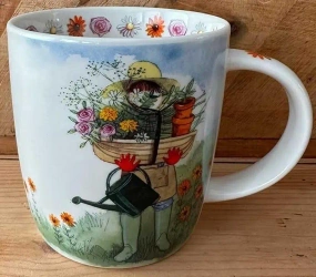 Kubek M98 Kobieta w ogrodzie z kwiatami - Alex Clark