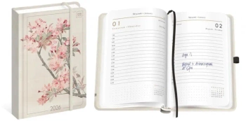 Kalendarz 2026 książkowy A5/384K Mat+UV Cherry - INTERDRUK