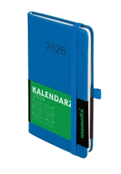Kalendarz 2026 A6 Memofix TDW niebieski - -