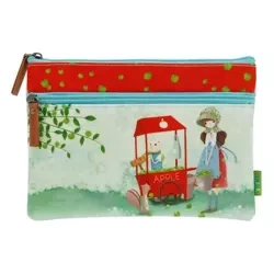 Płaska saszetka z dwoma suwakami - An Apple A Day - Santoro