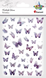 Naklejki foliowe Motyle fioletowe i holograficzne - Titanum