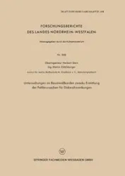 Untersuchungen an Baumwollkarden zwecks Ermittlung der Fehlerursachen für Dickeschwankungen - Herbert Stein