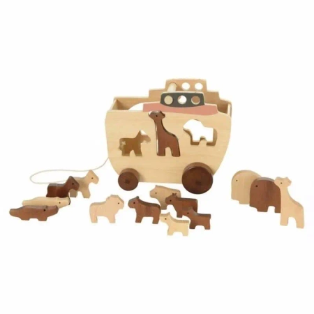Drewniany sorter Arka Noego do ciągnięcia - Egmont Toys