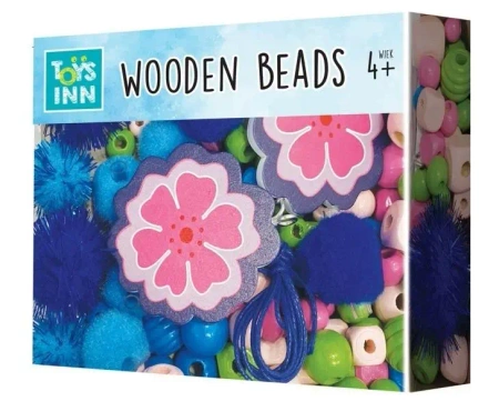 Koraliki drewniane małe niebieskie - STnux