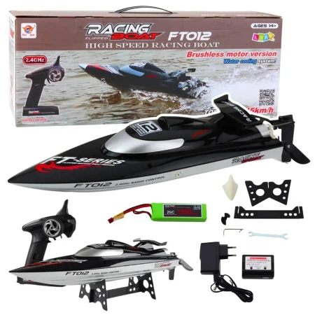 Motorówka RC czarna 50km/h 2.4G - Leantoys