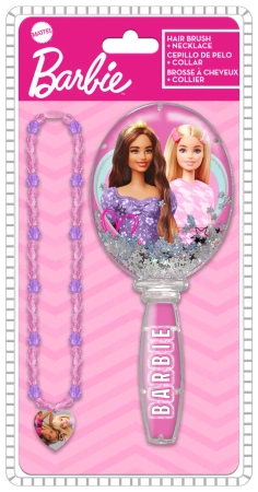 Szczotka do włosów z naszyjnikiem Barbie HK50156 - Kids Euroswan