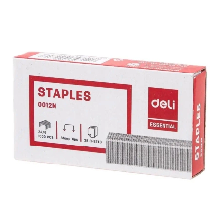 Zszywki 24/6 1000szt DELI