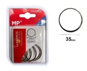 Metalowe kółka do kluczy 35mm 5szt - MP Main Paper