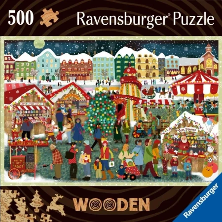 Puzzle drewniane 500 Jarmark świąteczny - Ravensburger