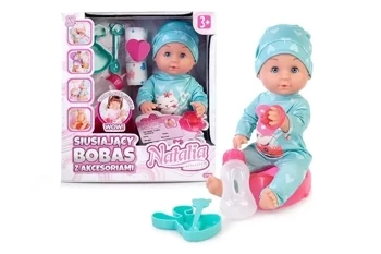 Lalka Natalia siusiający bobas z akcesoriami 30cm - Artyk