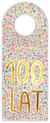 Zawieszka na butelkę - 100 lat kwiaty - praca zbiorowa