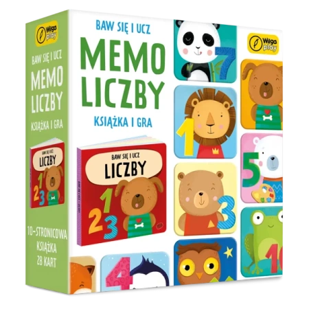 Baw się i ucz Memo Liczby Gra i książka - Wilga Play