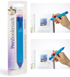 Pen Boomkark zakładka długopis - Niebieska słowa - Thinking Gifts