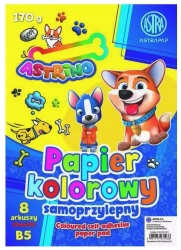 Zeszyt papierów kolorowych samoprzylepnych B5/8k