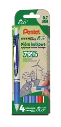 Zestaw piór kulkowych Pentel EnerGel BL77E-ECO 4 szt.