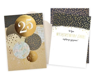 Karnet Urodziny 25 - Kukartka