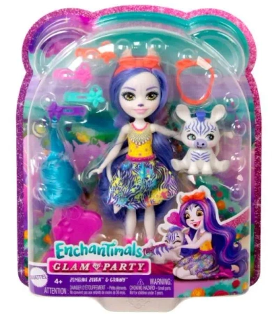 Lalka Deluxe Enchantimals Zebra - Mattel