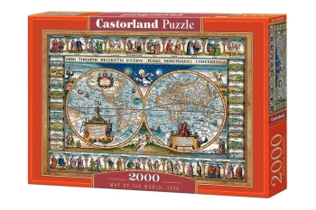 Puzzle 2000 Mapa Świata CASTOR - Castorland