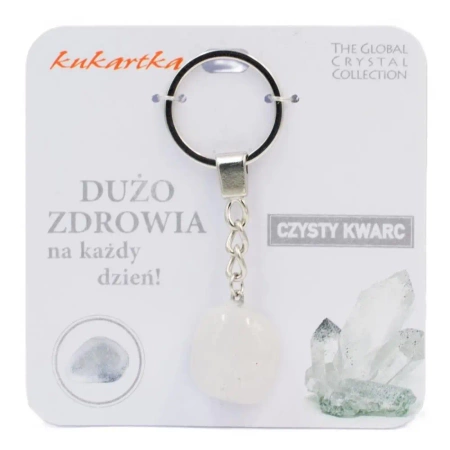 Brelok Dużo zdrowia czysty kwarc - Kukartka