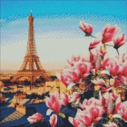 Diamentowa Mozaika - Magnolie paryskie 40x40cm - Ideyka