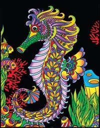 Kolorowanka Welwetowa Colorvelvet 47x35 cm Kocur + 12 flamastrów Carioca - Stepp Sp.z.o.o