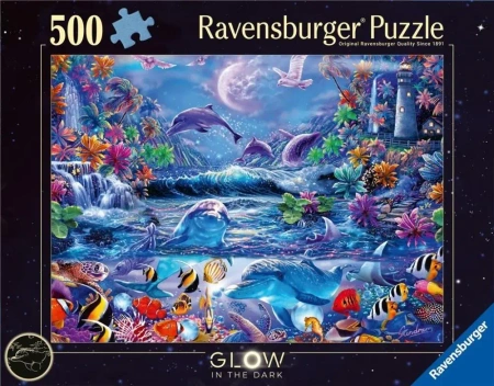 Puzzle 2D 500 Świecące - Magiczny świat - Ravensburger